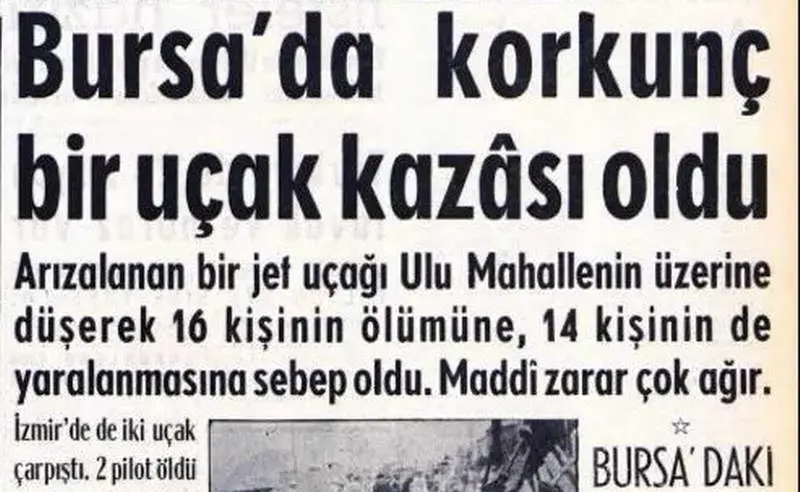 Hilmi HAŞAL 25 Temmuz 1957 günü Bursa’da feci bir uçak
